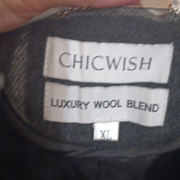 Chicwish Plaid Wool Blend Coat Size XL - Picture 10 of 11